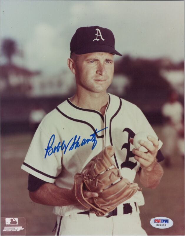 SIGNED 8x10 PHOTO SALE - Bobby Shantz Philadelphia A's Auto - PSA