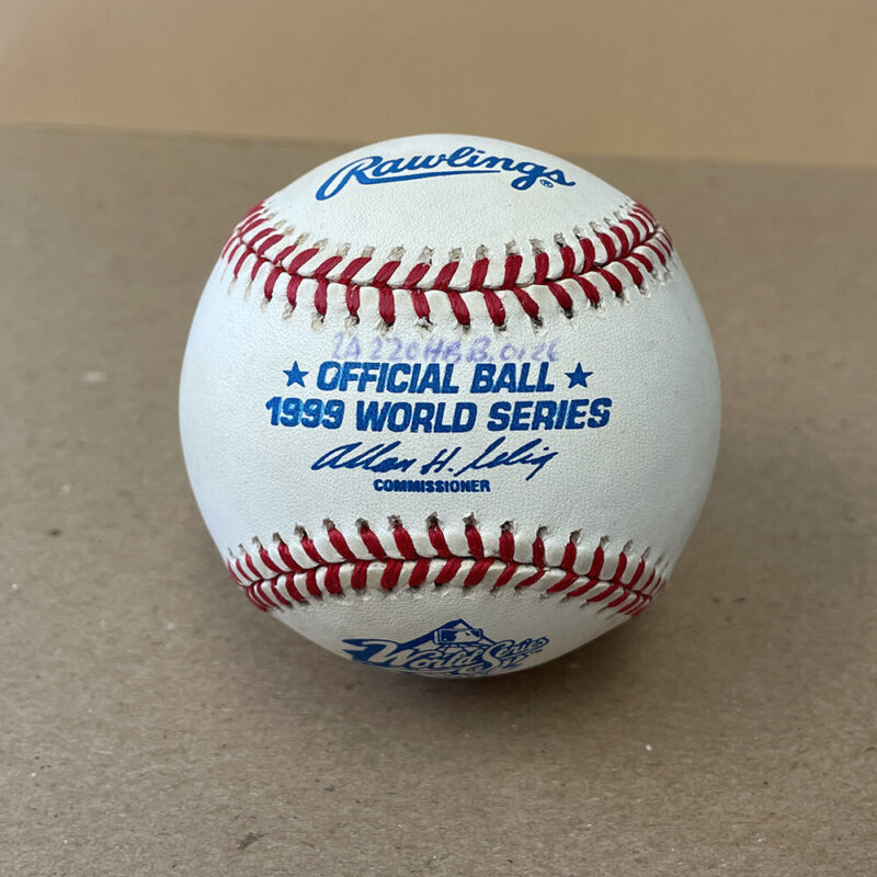 Orlando Hernandez Inscribed Signed 1999 WS Baseball Auto with B&E Hologram