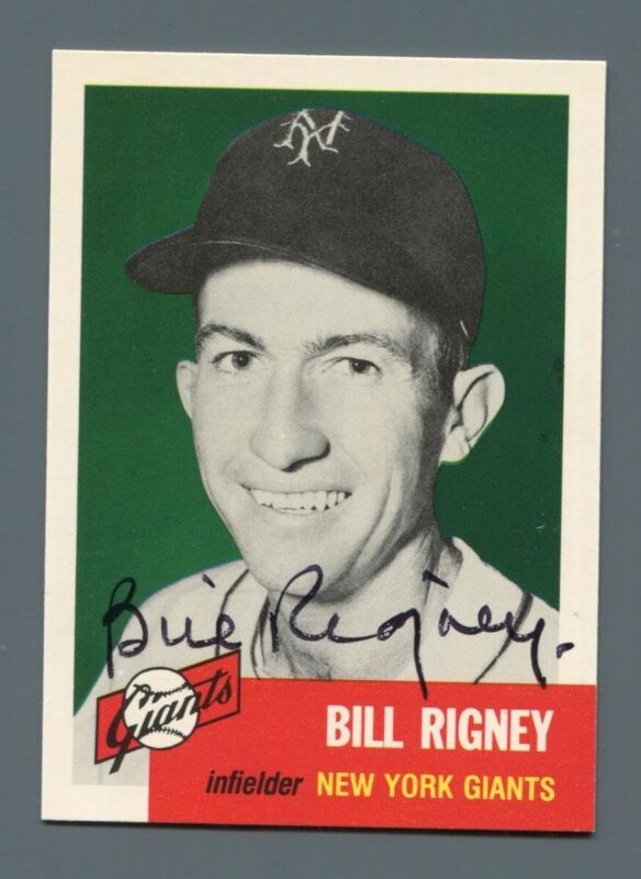 1953 Topps 1991 Archives Series Signed #328 Bill Rigney Auto