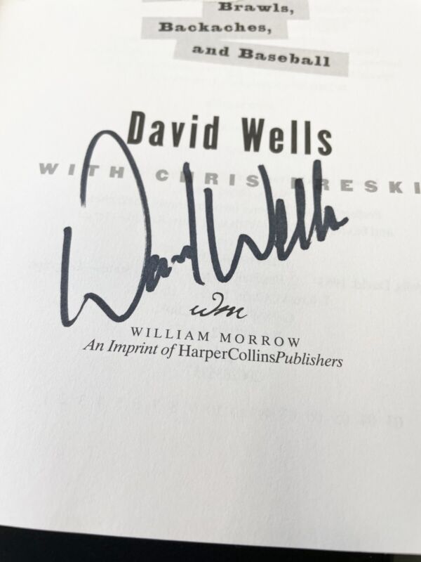 David Wells Signed Book “Perfect I’m Not” Auto with B&E Hologram