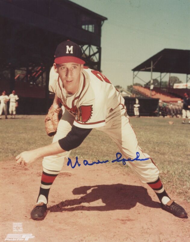 Warren Spahn Signed 8x10 Photo Auto with B&E Hologram