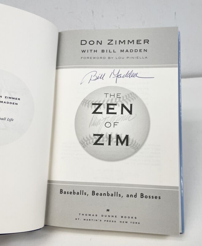 Bill Madden (Author) Signed Book “The Zen of Zim” Auto w B&E Hologram