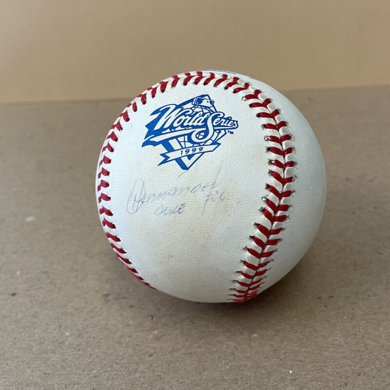 Orlando Hernandez Inscribed Signed 1999 WS Baseball Auto with B&E Hologram