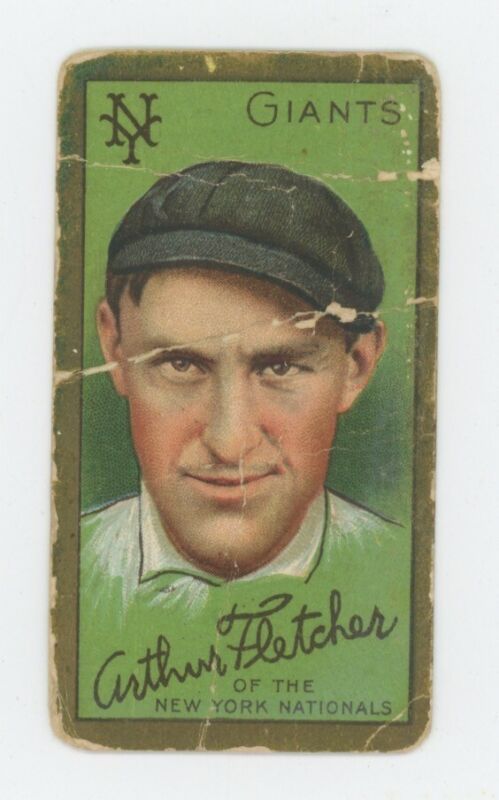 1911 T-205 Gold Border Arthur Fletcher “Giants” Low Grade