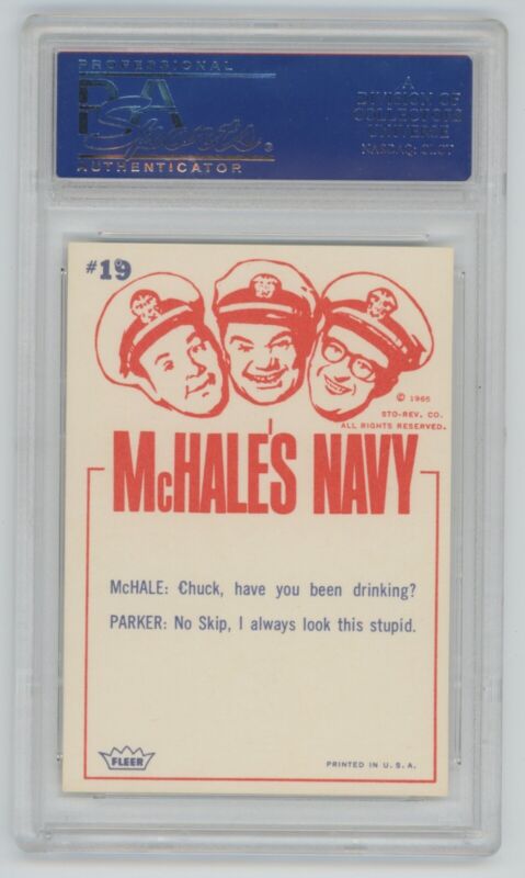 1965 McHale’s Navy Card #19 Chuck, I Know It’s Hard, But... PSA 9 MINT