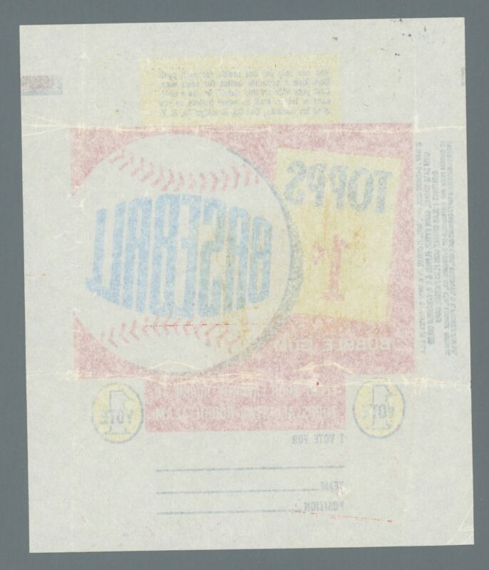 1960 Topps 1 Cent Baseball Wrapper - no rips or tears  - 1 pinhole - great shape