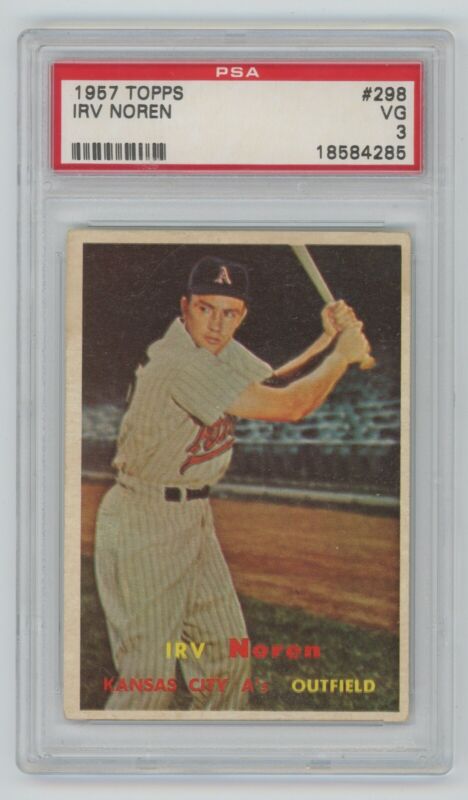 1957 Topps Irv Noren PSA 3 VG Card #298