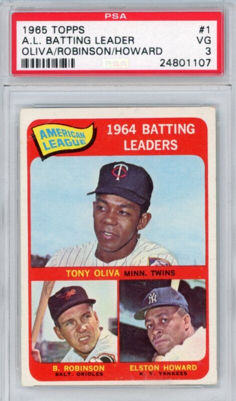  1965 Topps AL Batting Leaders #1 PSA 3 VG - Oliva, etc.