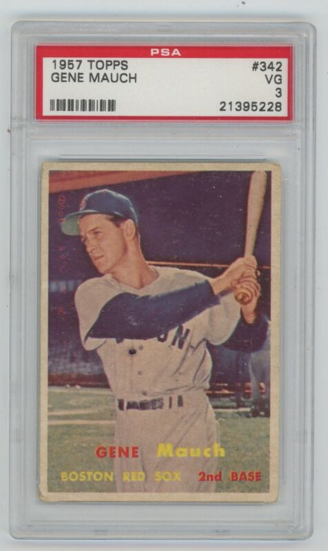 1957 Topps Gene Mauch PSA 3 VG Card #342