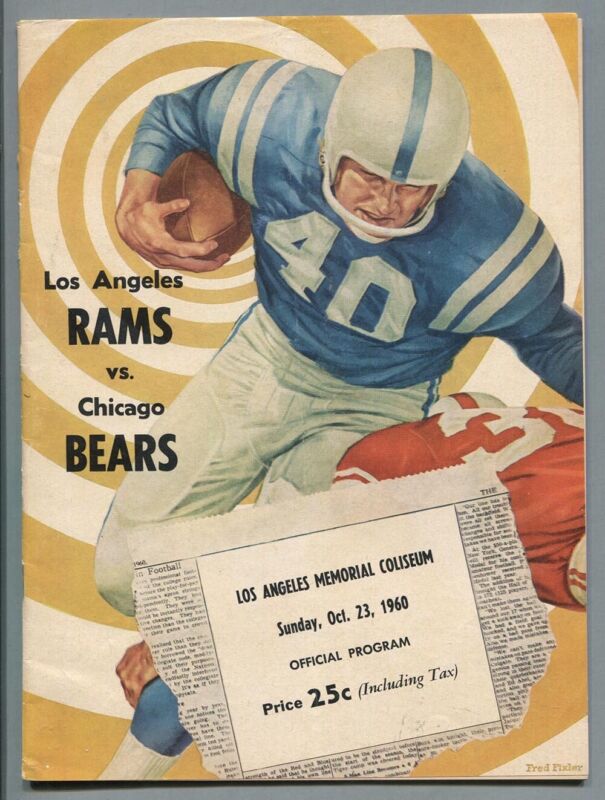Los Angeles Rams vs. Chicago Bears October 23, 1960 NFL Game Program