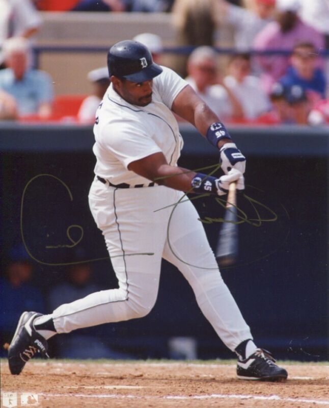 Cecil Fielder Detroit Tigers Signed 8X10 Auto Photo with B&E Hologram