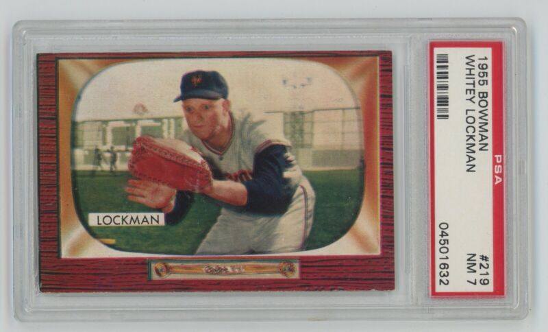 1955 Bowman Whitey Lockman #219 • PSA 7 NM