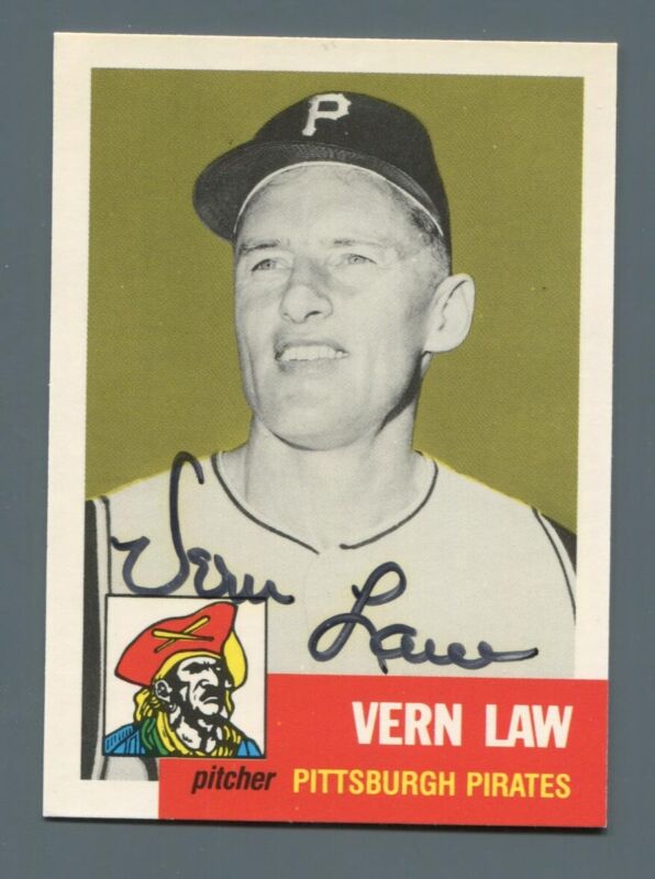 1953 Topps 1991 Archives Series Signed #324 Vern Law Auto