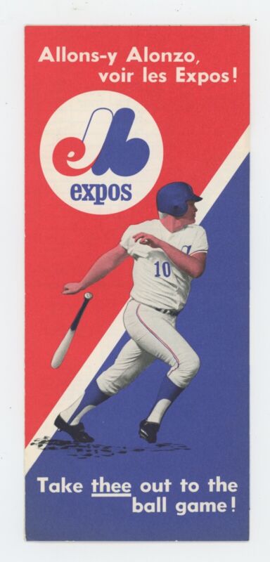 1970 Montreal Expos Foldout Schedule - Rusty Staub on the Cover