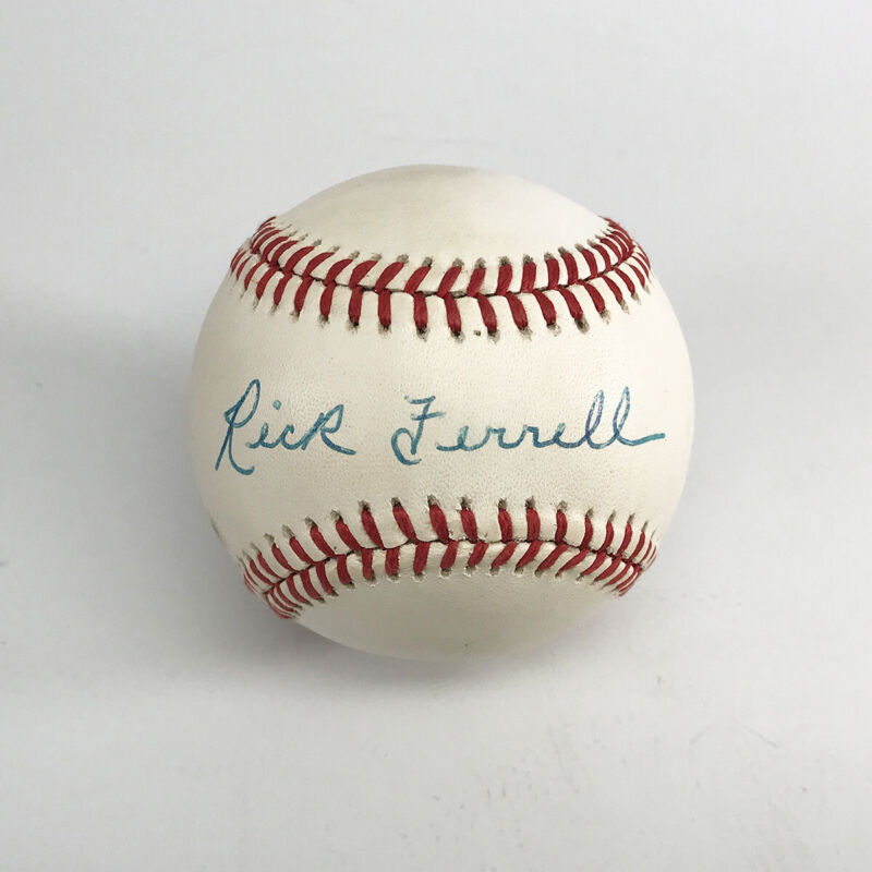 Rick Ferrell Signed AL Bobby Brown Baseball Auto with B&E Hologram