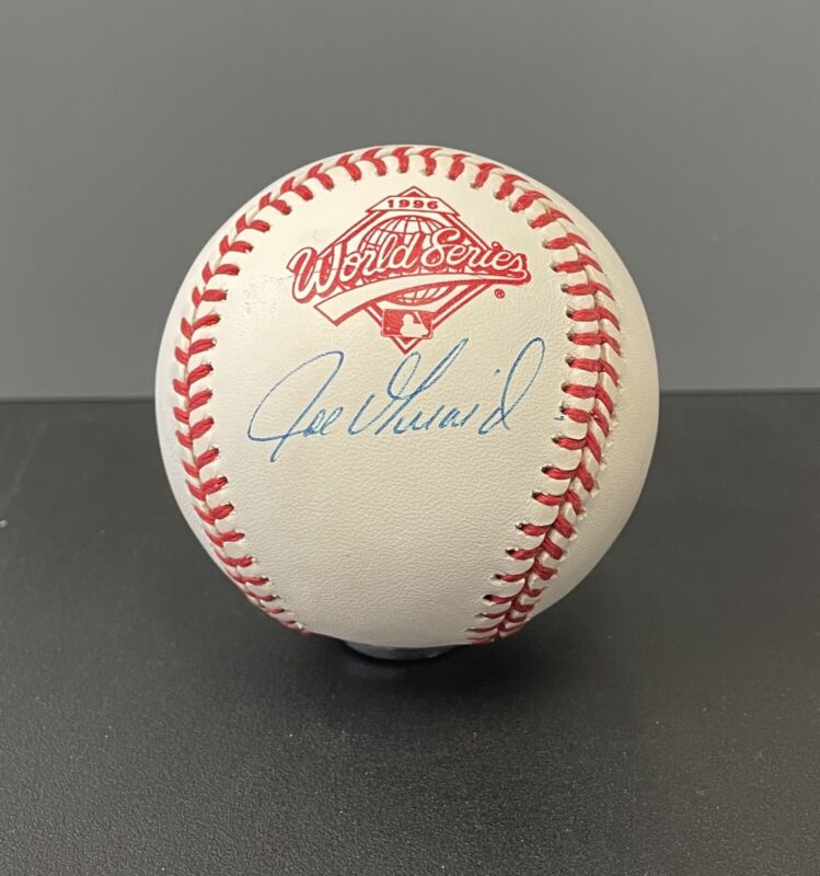 Joe Girardi Signed Official 1996 World Series Baseball w B&E Hologram