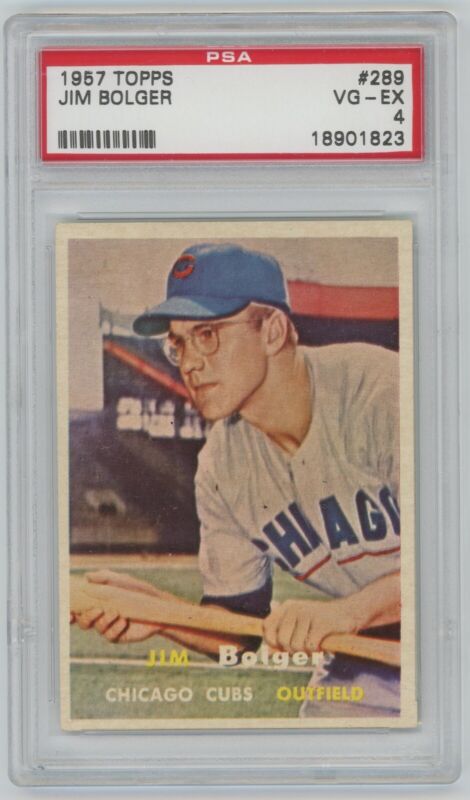 1957 Topps Jim Bolger PSA 4 VG-EX Card #289