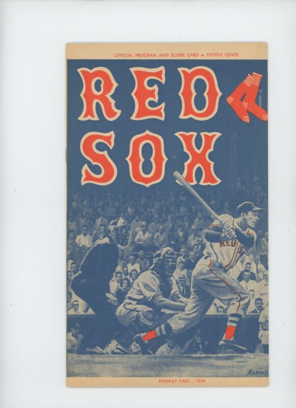 1959 Boston Red Sox Original Scorecard Neatly Scored Ted Williams Pic inside