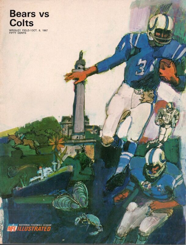 10/8/67 Chicago Bears vs Baltimore Colts Program • NFL Illustrated