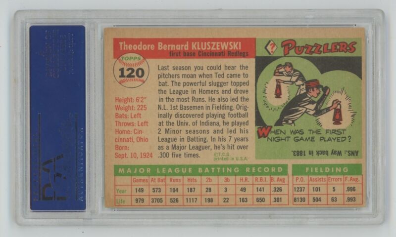 1955 Topps Ted Kluszewski #120 • PSA 5 EX