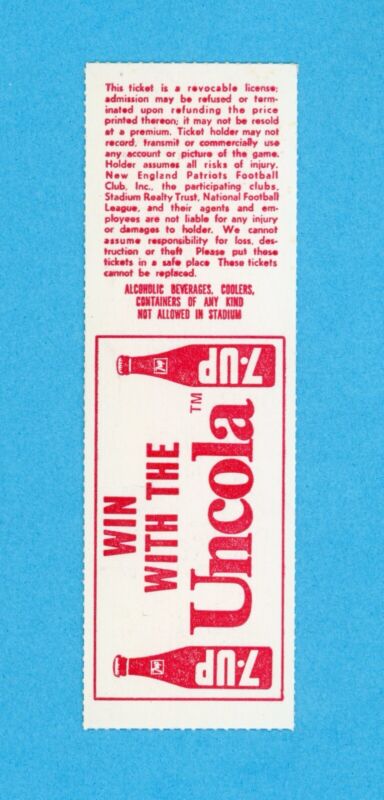 12/14/75 Buffalo Bills at New England Patriots Full Ticket