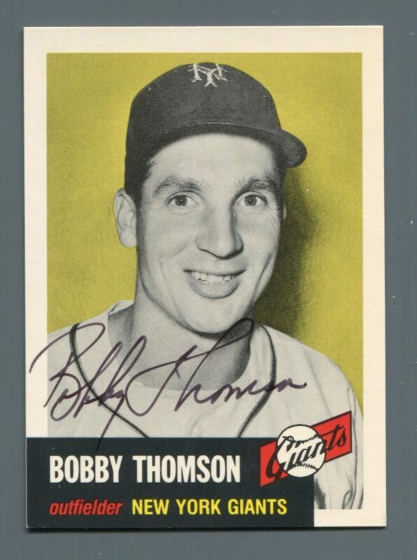 1953 Topps 1991 Archives Series Signed #330 Bobby Thomson Auto