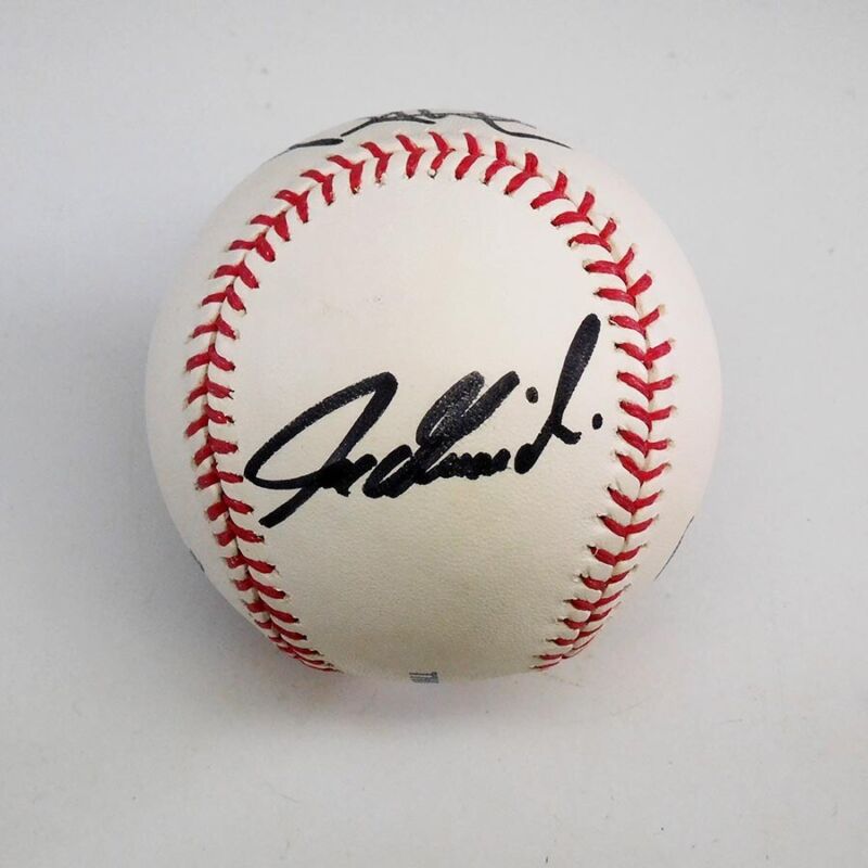 Phil Hughes and Joe Girardi Signed  OMLB Selig Baseball with B&E Hologram