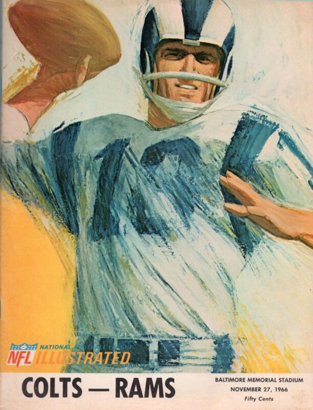 11/27/66 Baltimore Colts vs L.A. Rams Game Program