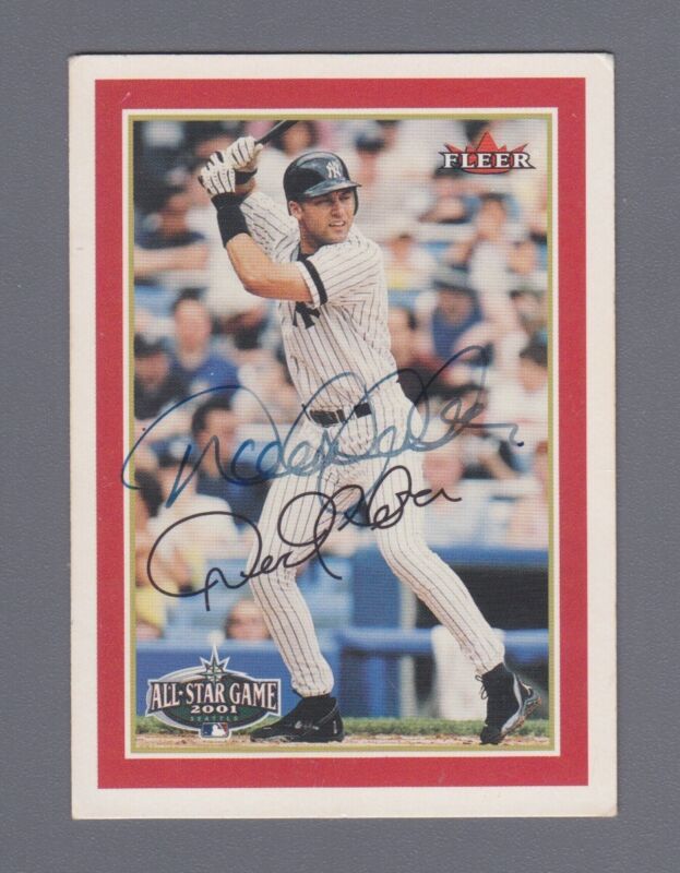 Derek Jeter Signed 2001 Fleer/Skybox Ritz Oreo Card Auto with B&E Hologram