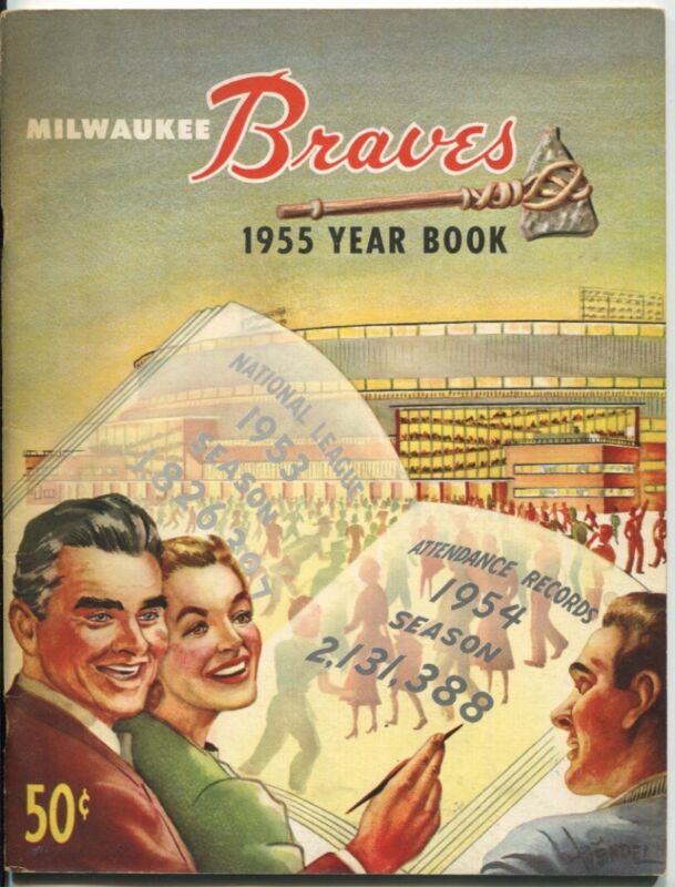 1955 Milwaukee Braves Yearbook - Intact, Average Wear, Clean Inside