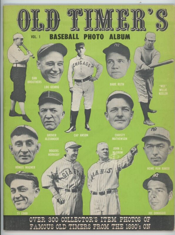 1961 Old Timer’s Baseball Photo Album Volume 1 - intact, writing inside