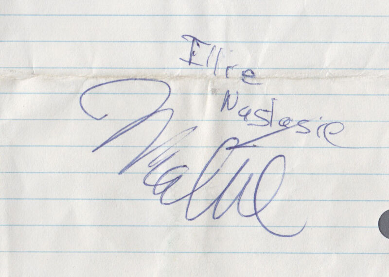 Arthur Ashe and Ilie Năstase Autographs Signed on paper with B&E Holograms