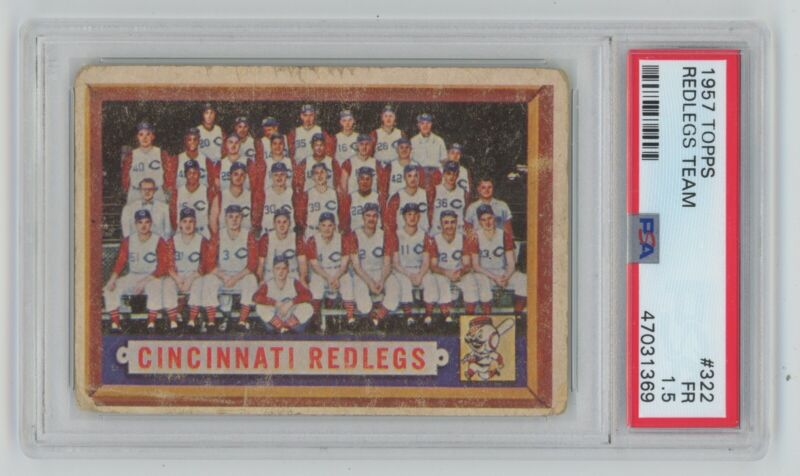 1957 Topps Redlegs Team PSA 1.5 FR Card #322