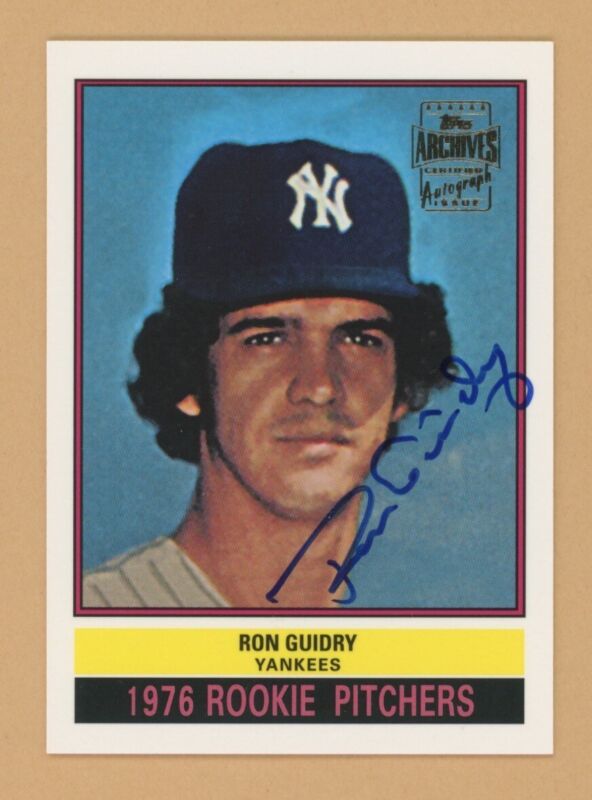 Ron Guidry 2001 Topps Archives Certified Autographed Card #599