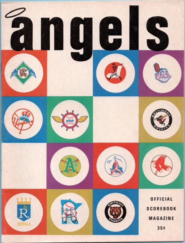 1969 California Angels Official Scorebook Magazine vs. Yankees unscored