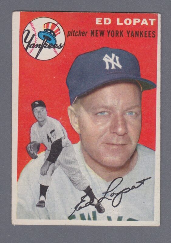 Ed Lopat 1954 Topps Card #5 EX