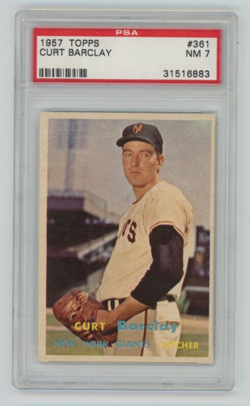 1957 Topps Curt Barclay #361 • PSA 7 NM