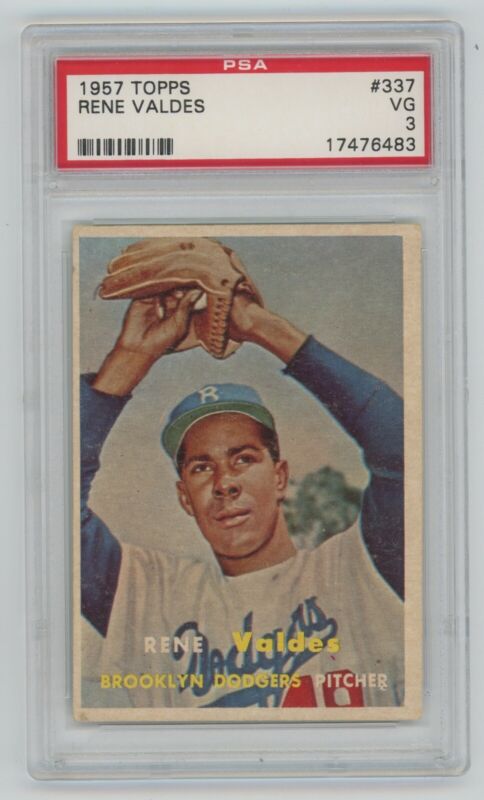 1957 Topps Rene Valdes PSA 3 VG Card #337