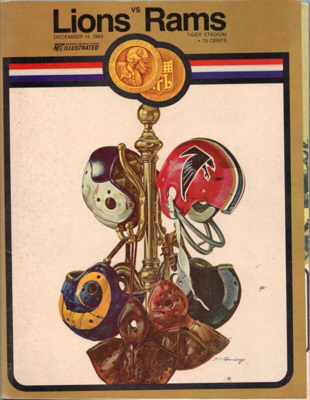 12/14/69 Detroit Lions vs L.A. Rams Game Program