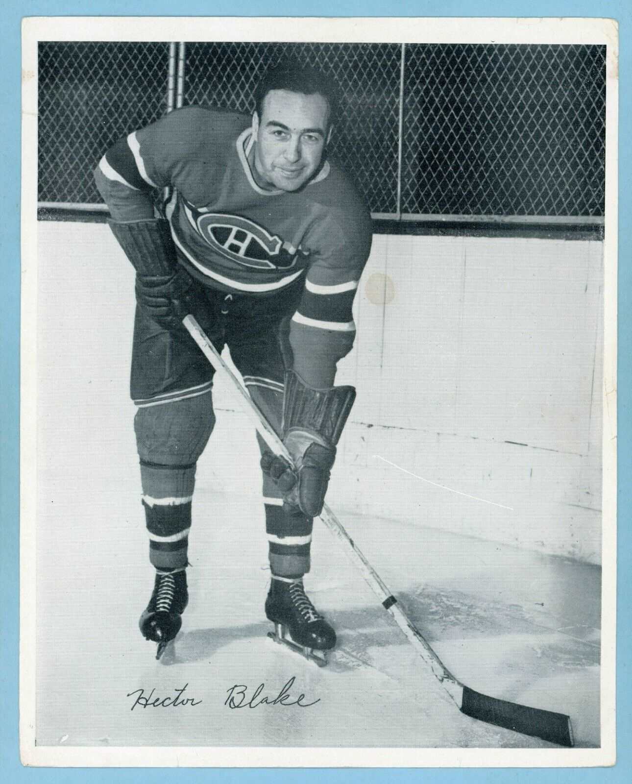 1945-1954 Quaker Oats Hector Toe Blake Montreal Canadiens Hockey Photo