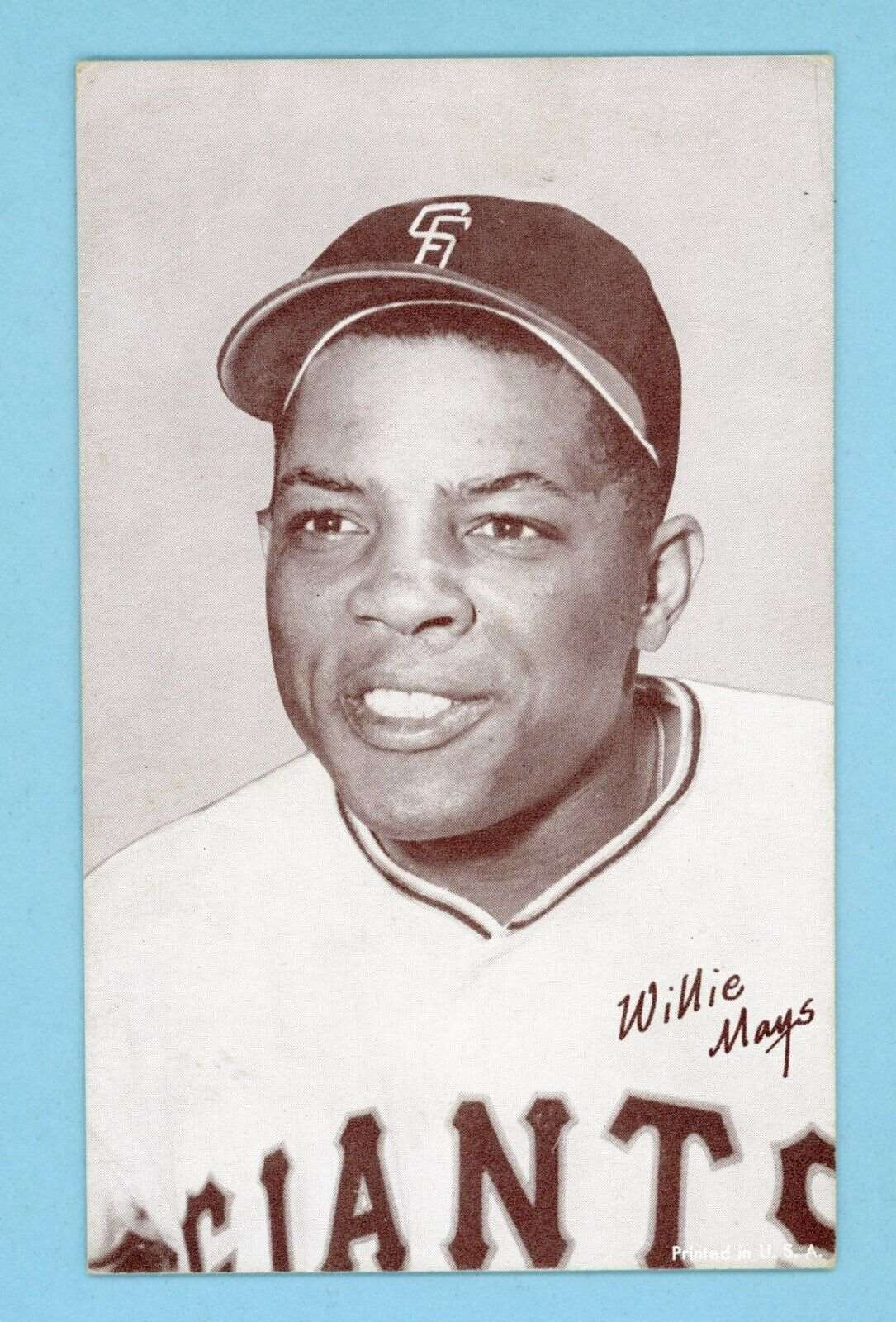 1947-66 Exhibit Willie Mays San Francisco Giants Baseball Card EX app cres trc