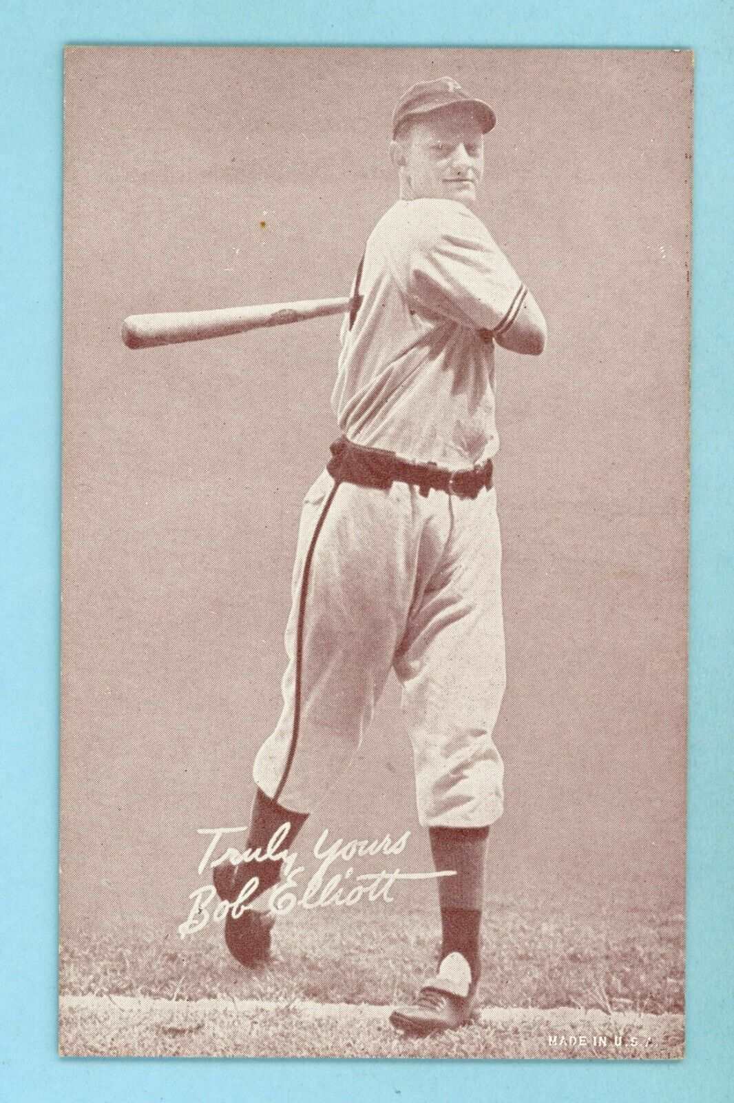 1939-46 Salutation Exhibit Bob Elliott Pitts Pirates Baseball Card Ex/Mt - NM