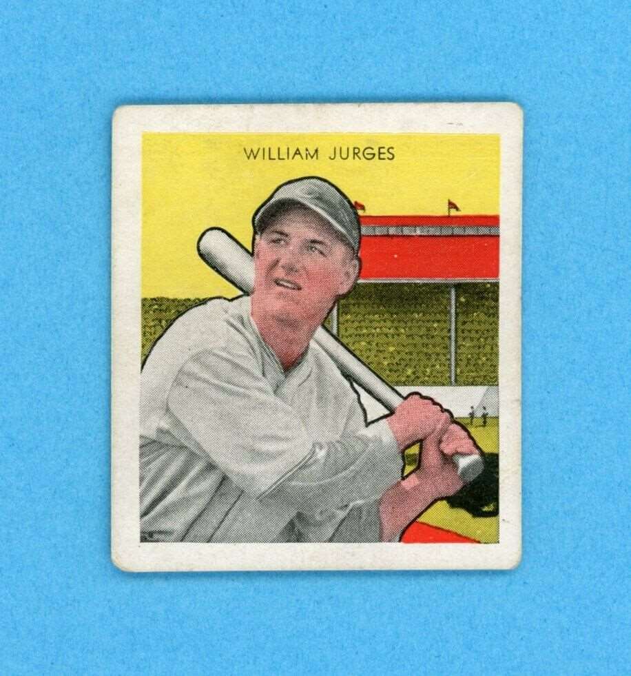 1933 Tattoo Orbit William Jurges Chicago Cubs Baseball Card VG