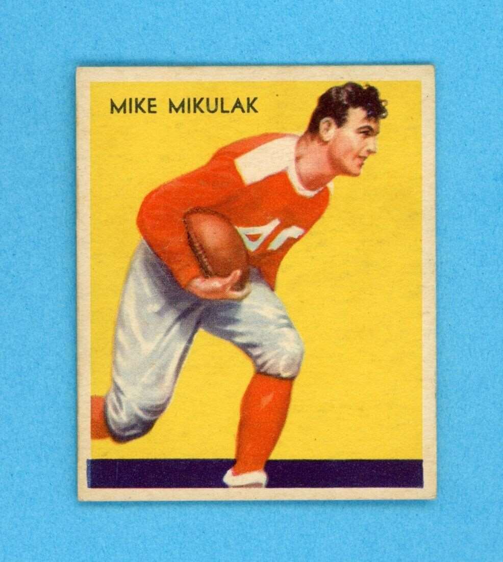 1935 National Chicle #18 Mike Mikulak Univ of Oregon Rookie Football Card E+-EM