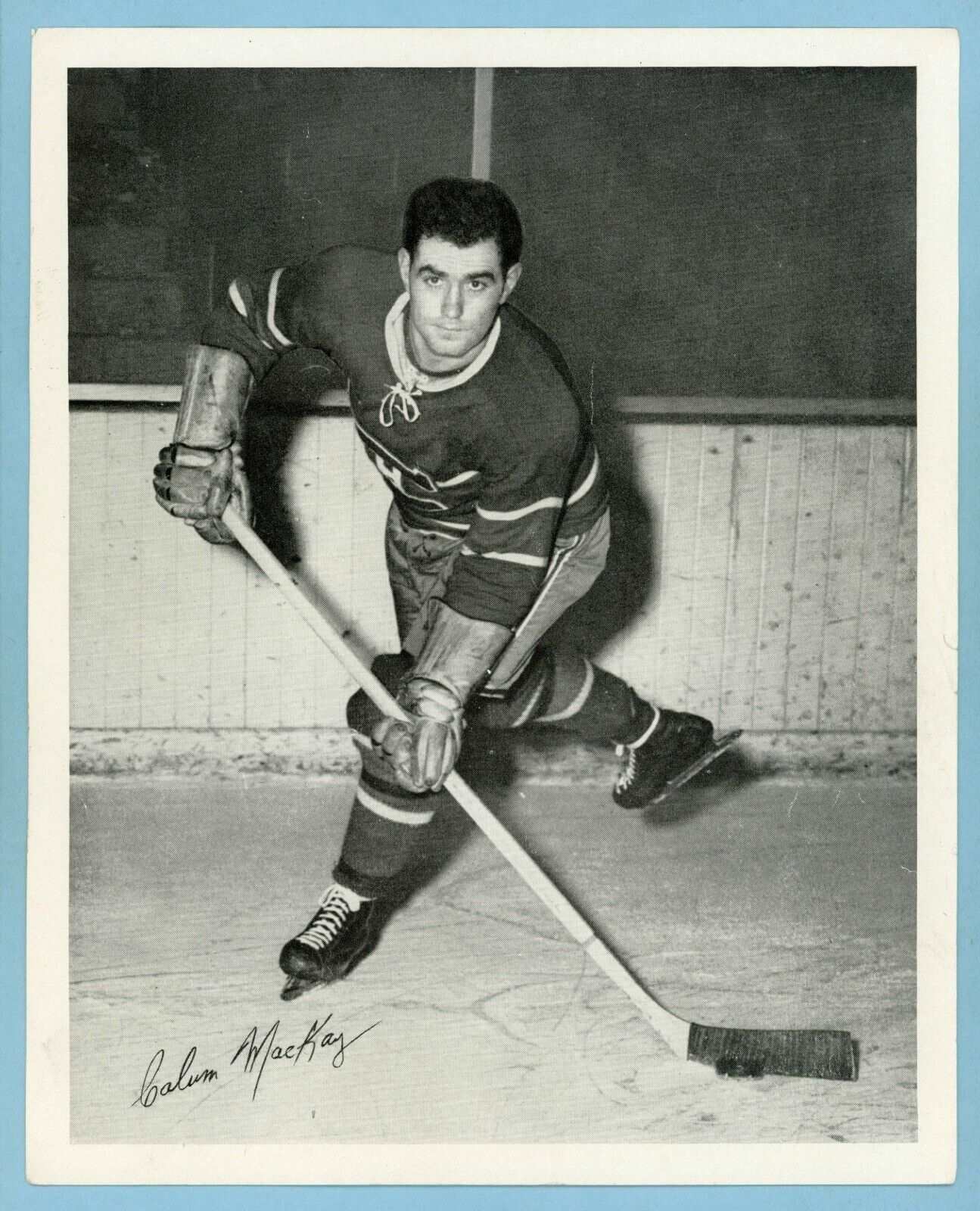 1945-1954 Quaker Oats Calum Mackay Montreal Canadiens Hockey Photo