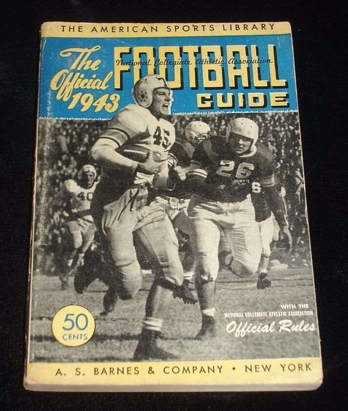 1943 Official NCAA Football Guide by A.S. Barnes & Company, NY