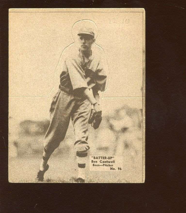 1936 Batter Up Baseball Card HIGH #96 Ben Cantwell EX+