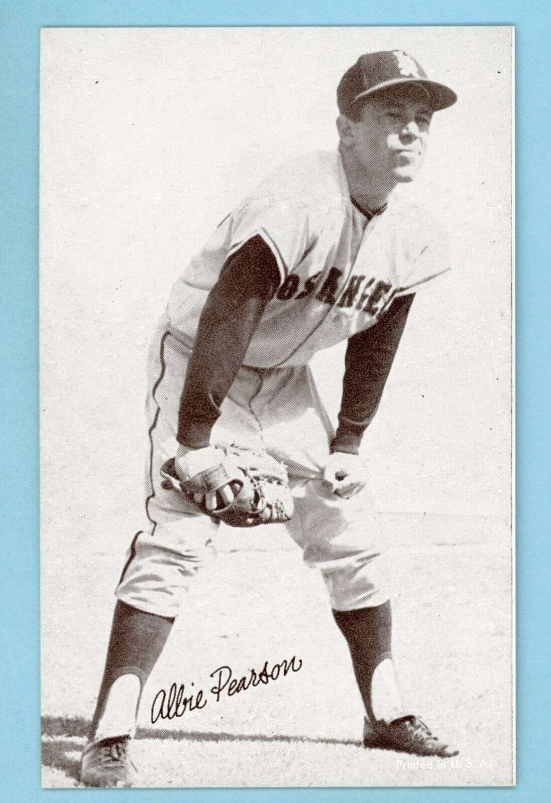 1947-66 Exhibit Albie Pearson Los Angeles Angels Baseball Card