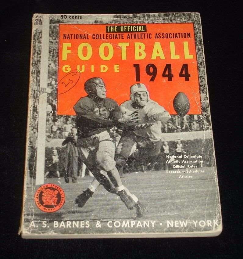 1944 Official NCAA Football Guide by A.S. Barnes & Company, NY