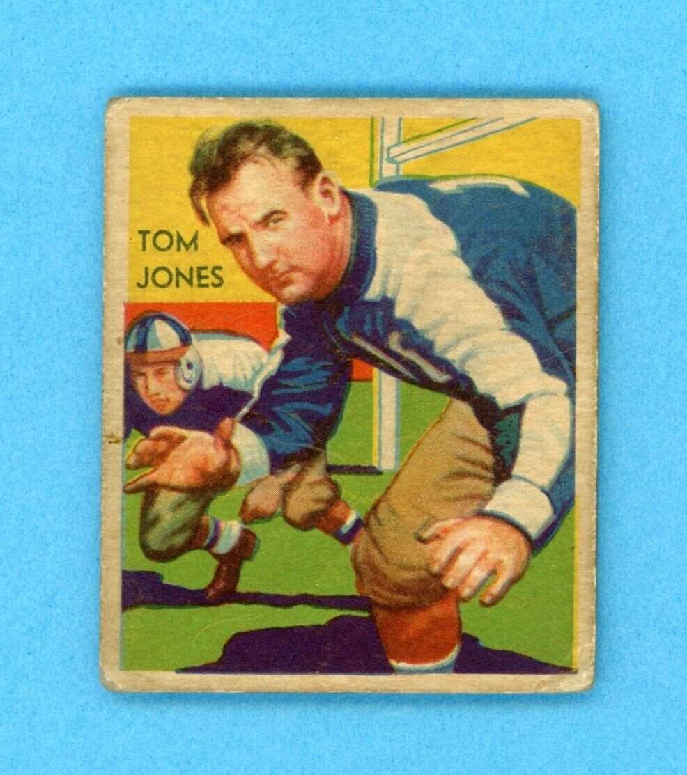 1935 National Chicle #17 Tom Jones Bucknell Univ Rookie Football Card VG ap scbr